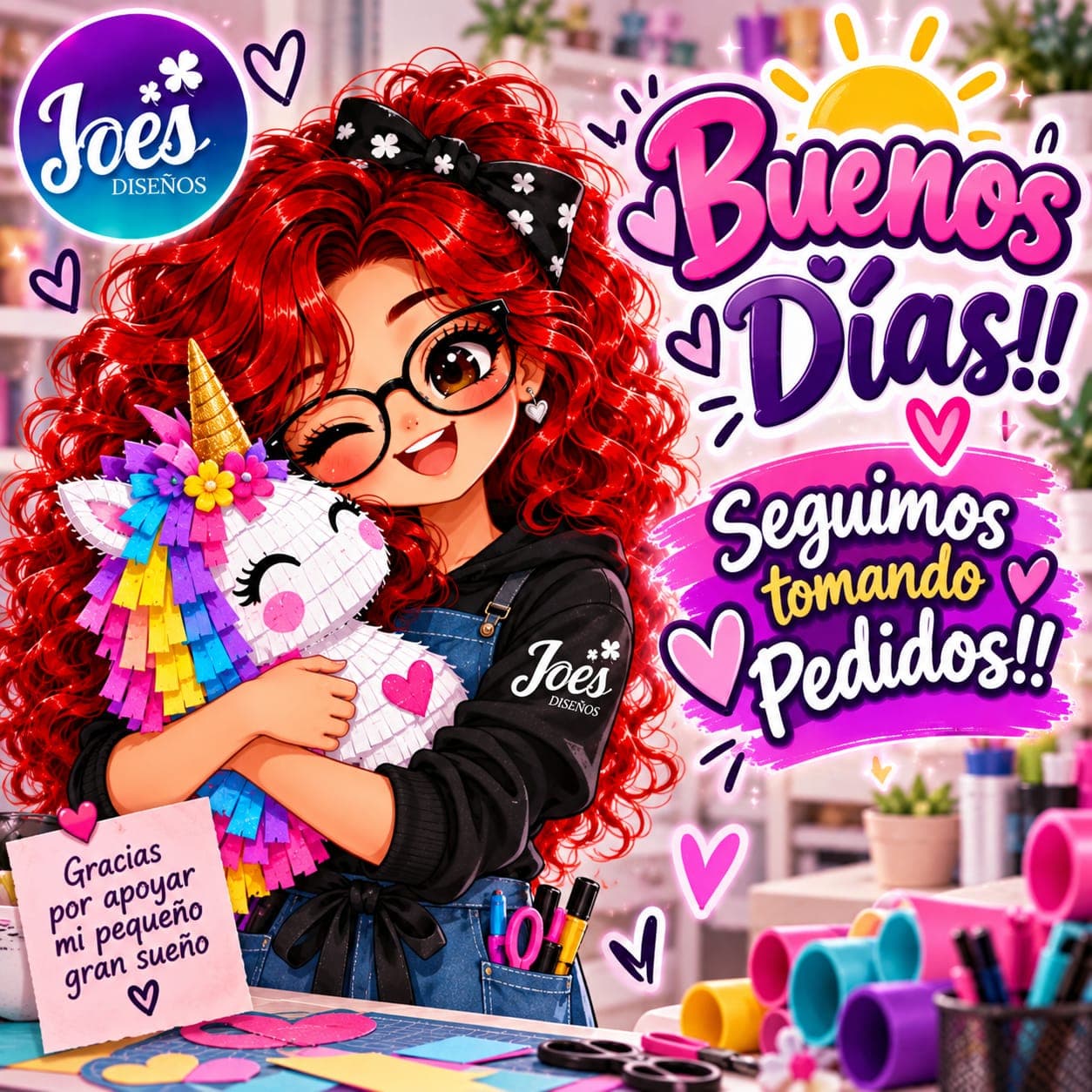 Piñata 3D unicornio